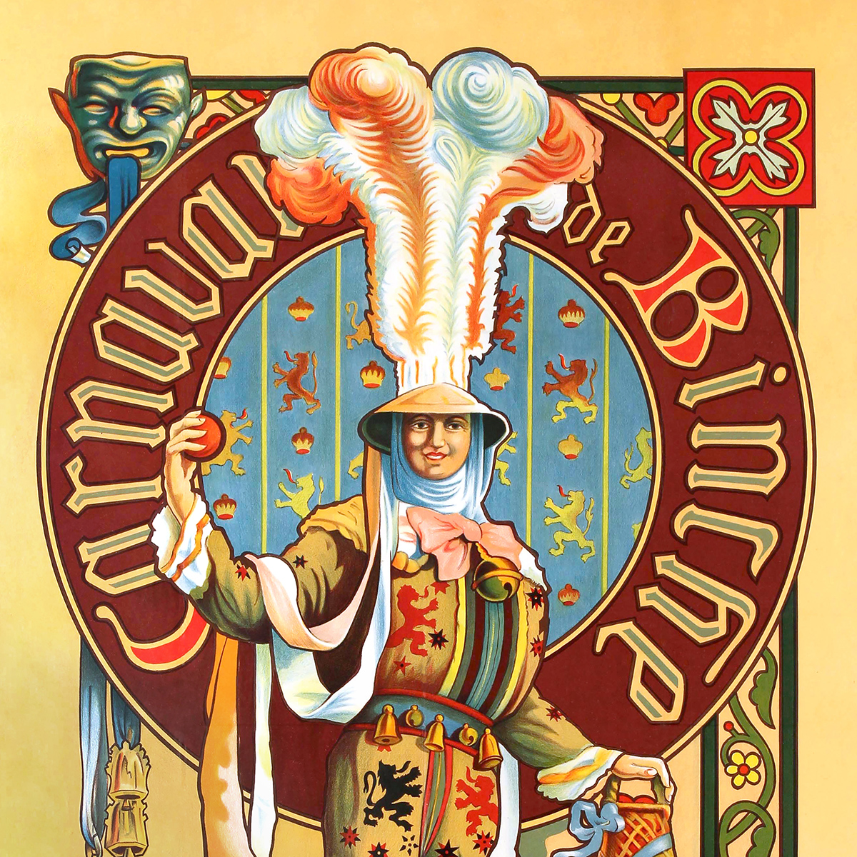 Плакат Carnaval de Binche, 1910 - Зображення 3