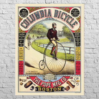 Плакат Columbia Bicycle, 1881
