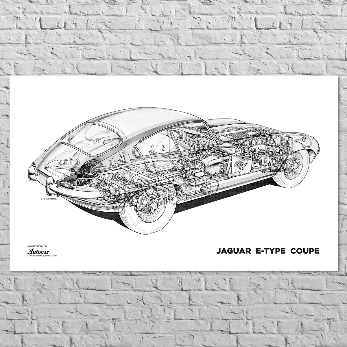 Плакат Jaguar E-Type, 1961