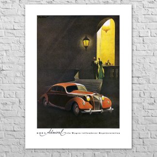 Плакат Opel Admiral, 1938