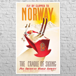 Плакат Pan Am Norway, 1951