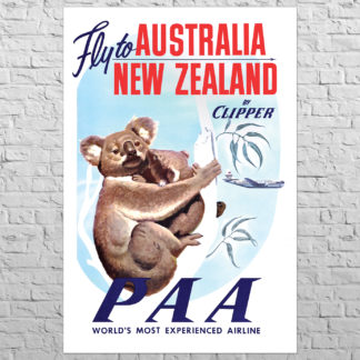 Плакат Pan Am Australia, 1950