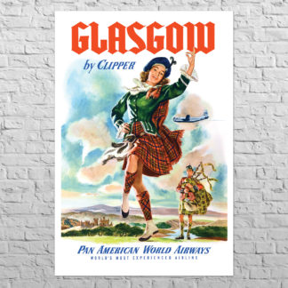 Плакат Pan Am Glasgow, 1951
