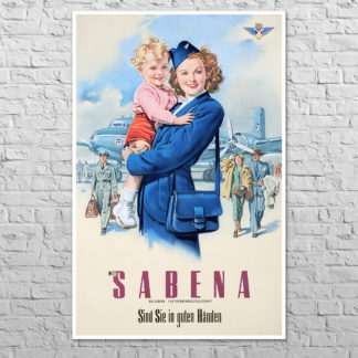 Плакат Sabena, 1950
