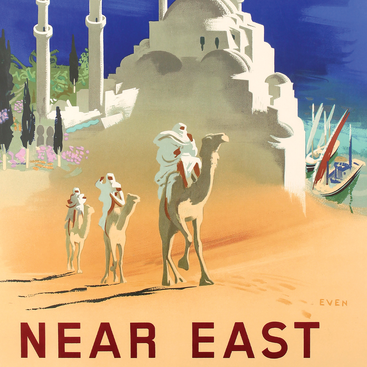 Плакат Air France Near East, 1950 - Зображення 4