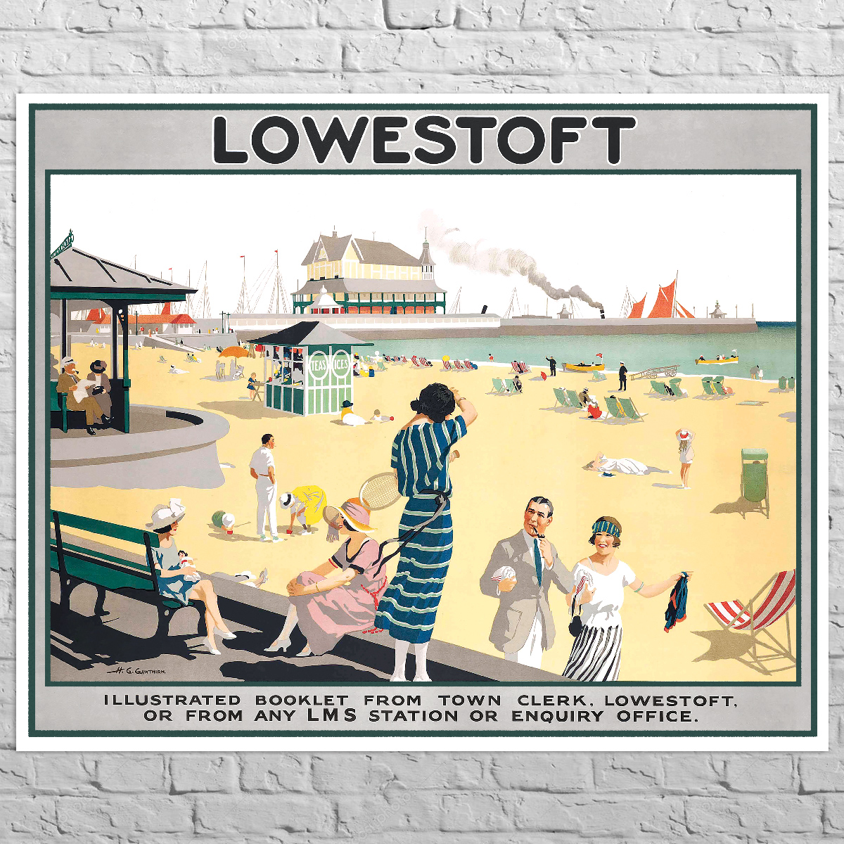 Плакат LMS Лоустофт, 1930
