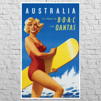 Плакат BOAC Australia, 1956