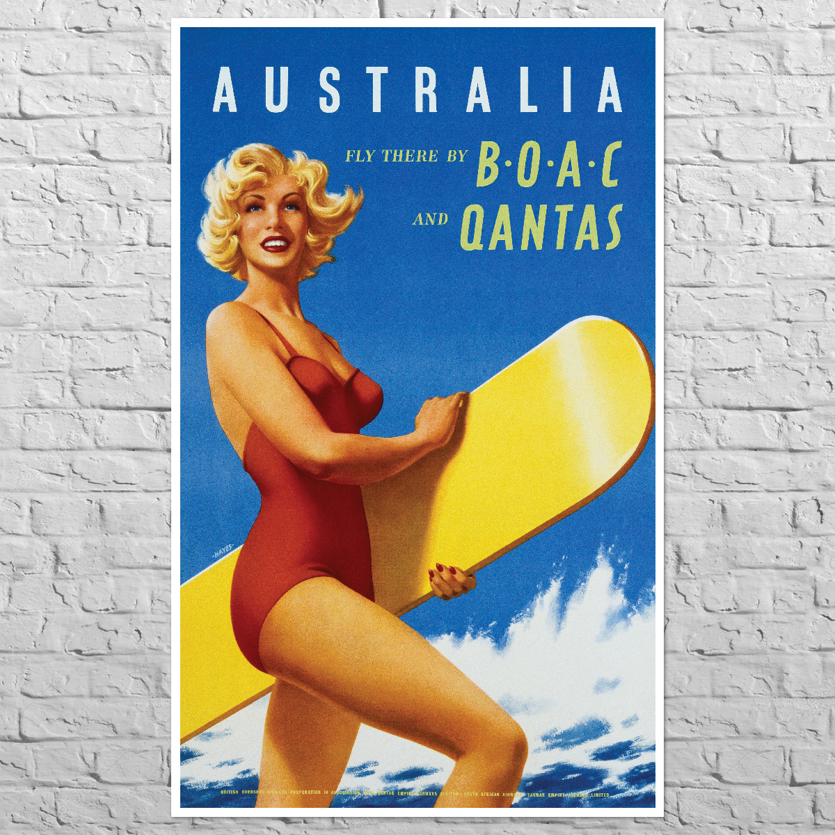 Плакат BOAC Australia, 1956
