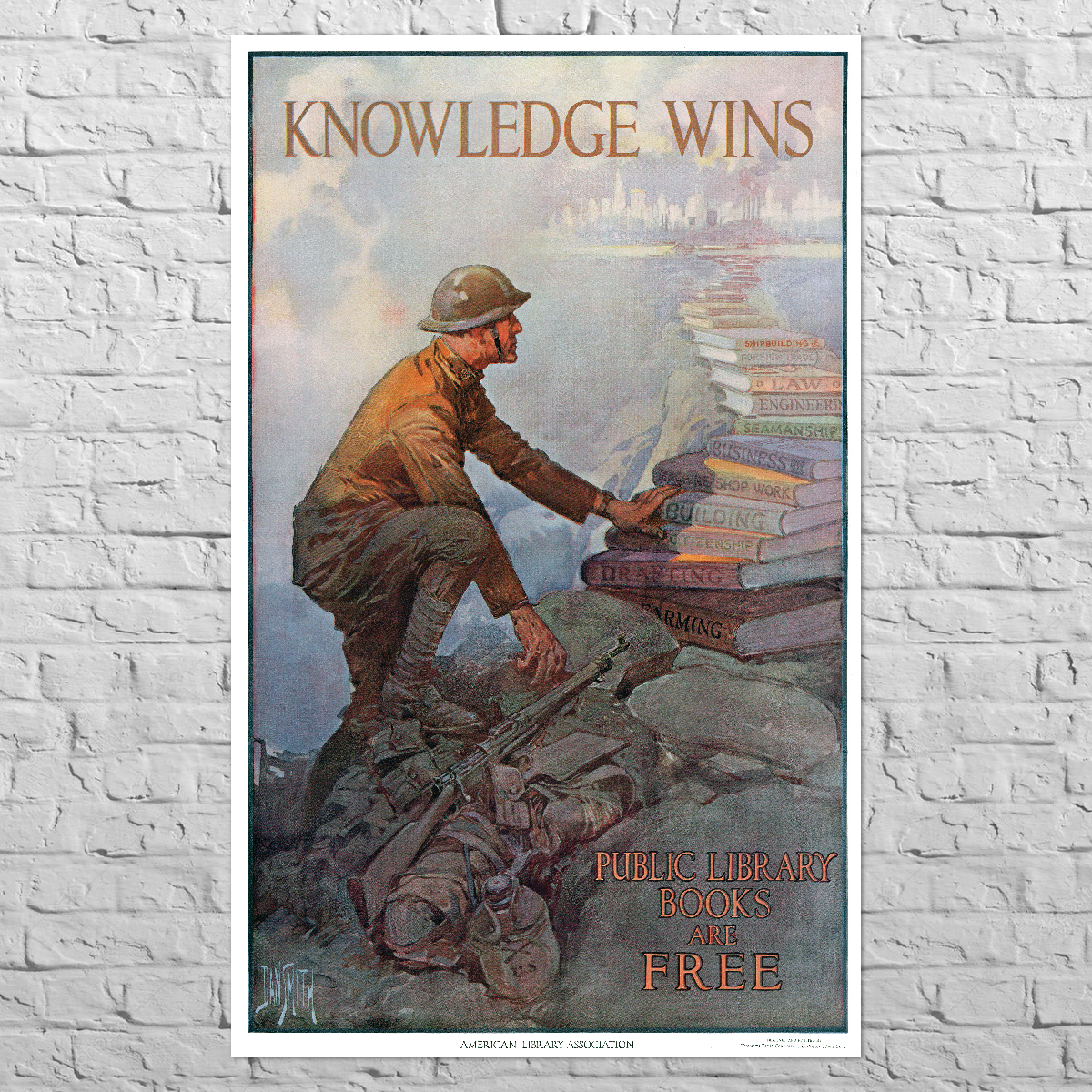 Плакат Knowledge Wins, 1918