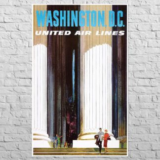 Плакат UAL Washington D.C., 1960s