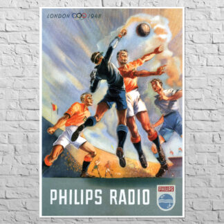 Плакат Philips Radio - Football, 1948