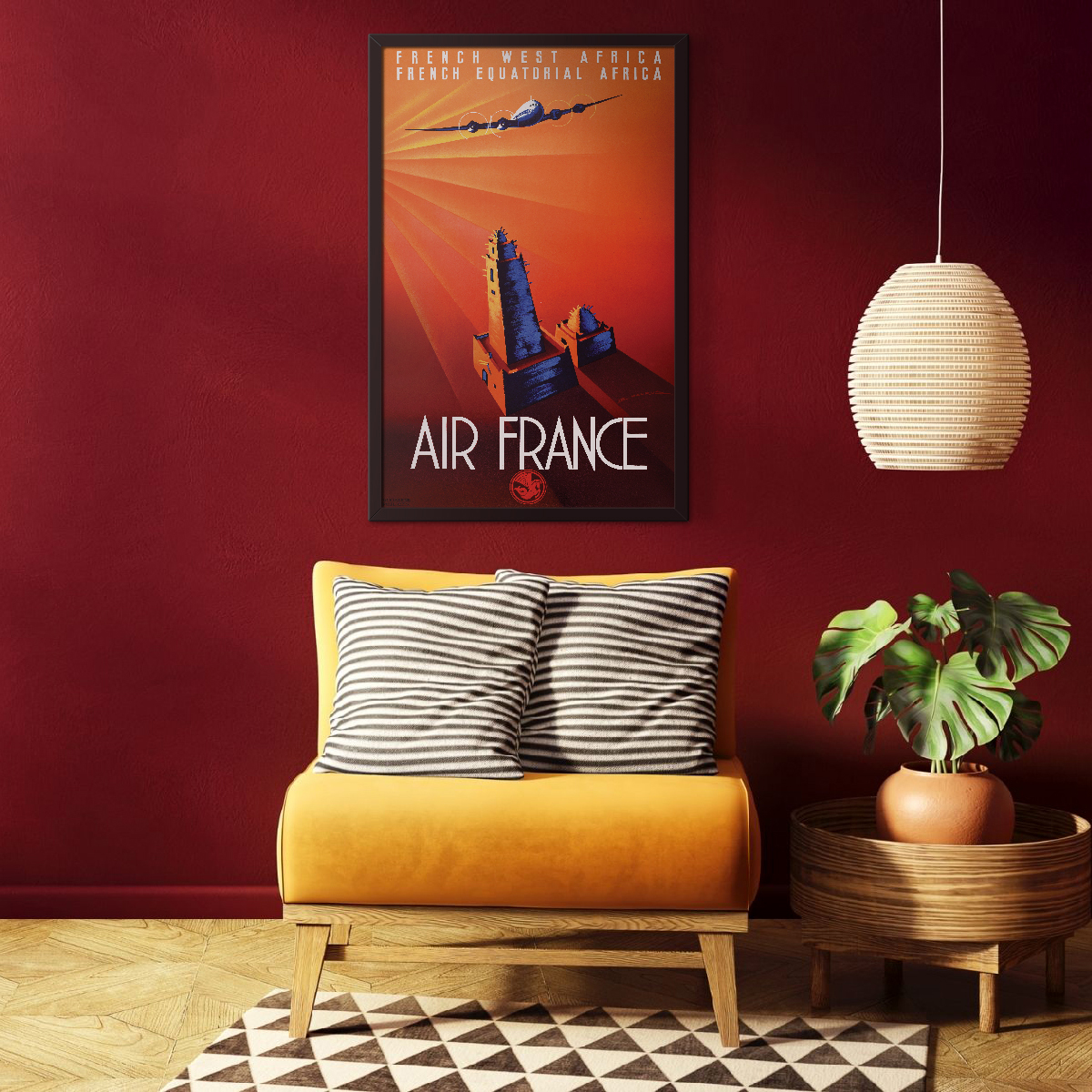 Плакат Air France West & Equatorial Africa, 1946 - Зображення 2