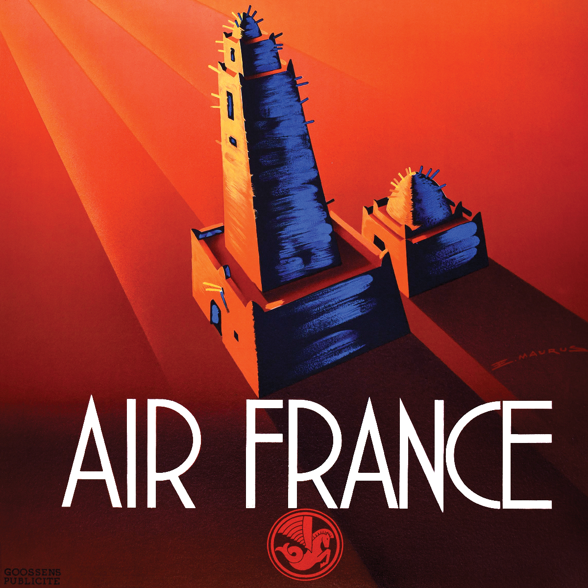 Плакат Air France West & Equatorial Africa, 1946 - Зображення 3