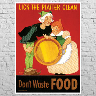 Плакат Don't waste food, 1944