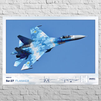 Плакат Су-27, винищувач
