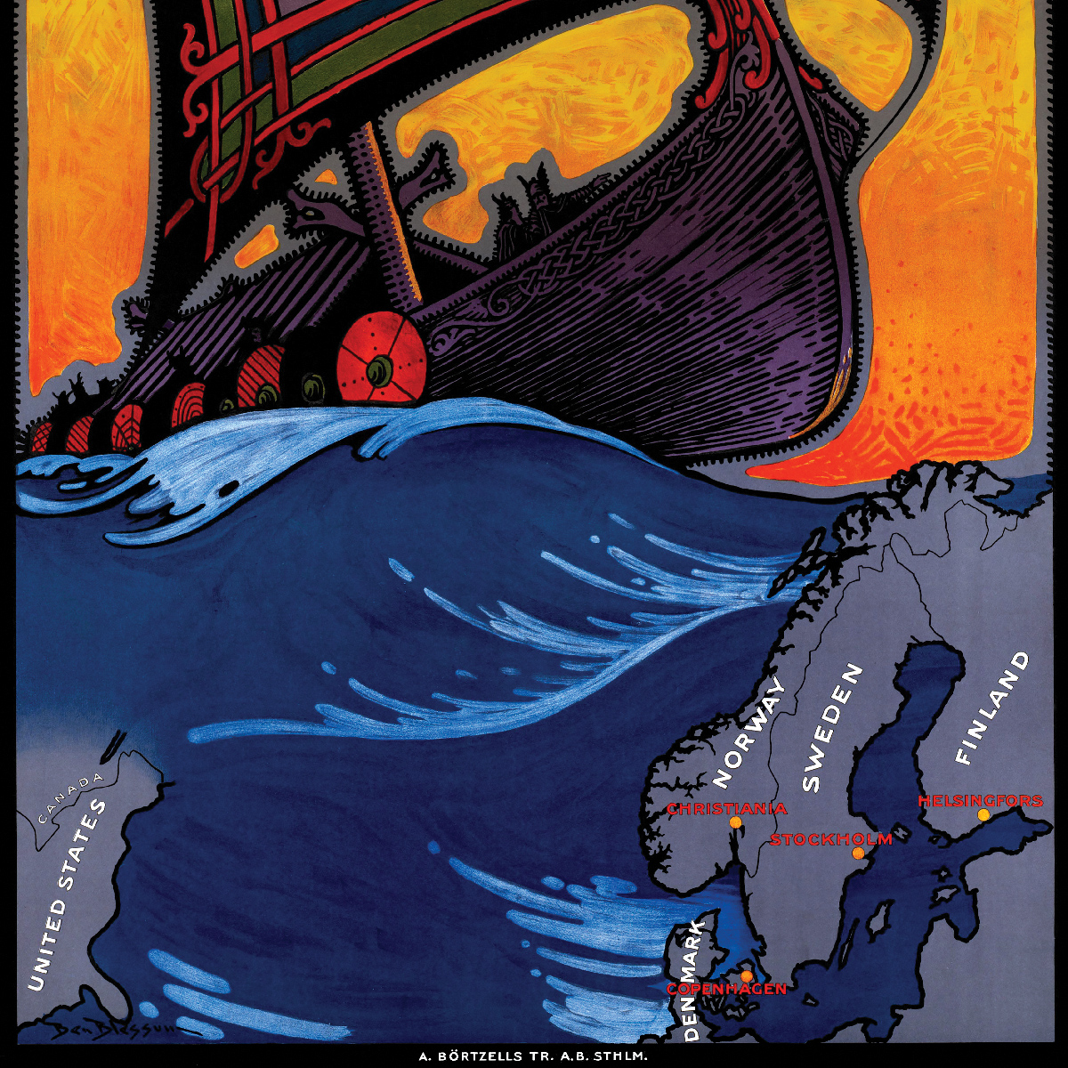 Poster See the Lands of the Vikings, 1925 - Image 3