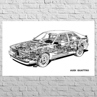 Плакат AUDI Quattro