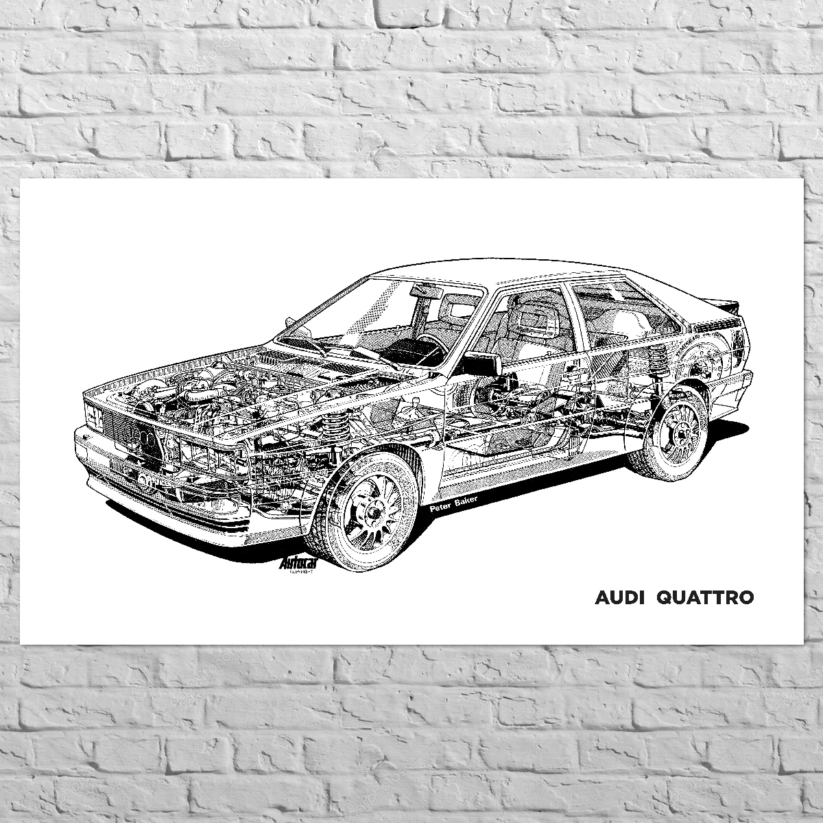 Плакат AUDI Quattro