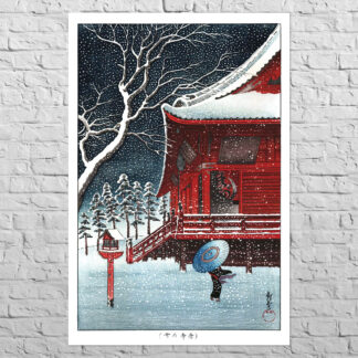 Плакат Temple Snow Scene