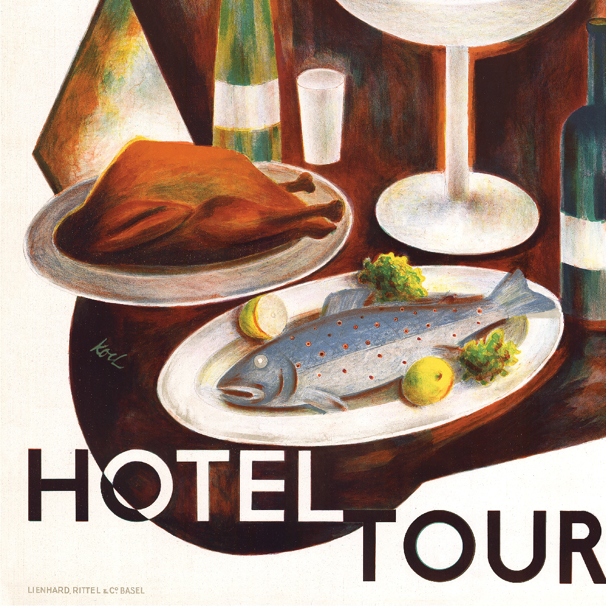 Poster Basel – Hotel Touring, 1936 - Image 3