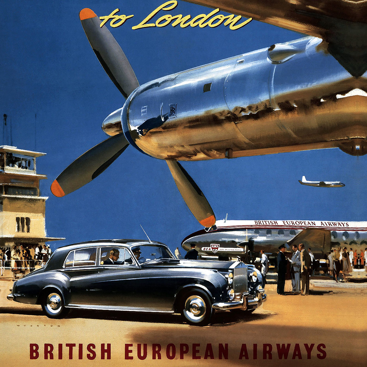 Poster BEA Rolls-Royce, 1954 - Image 3