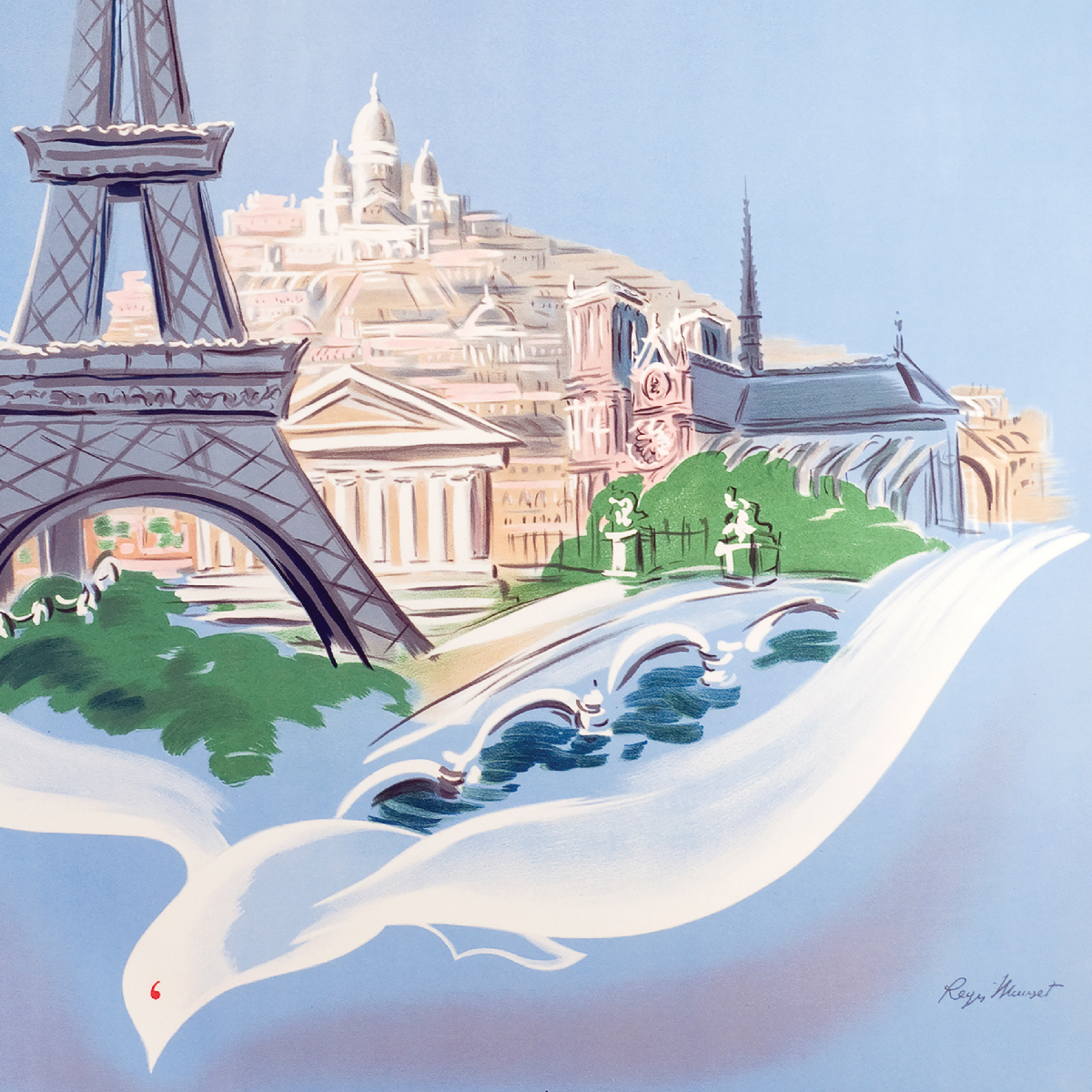 Плакат Air France Paris, 1952 - Зображення 3