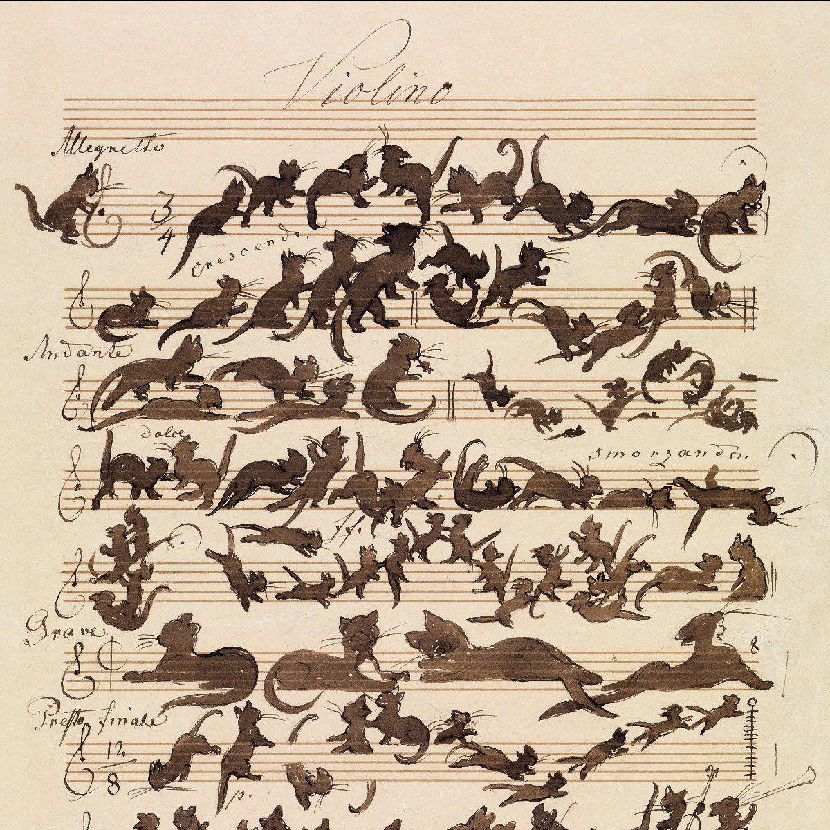 Плакат The Cat Symphony, 1868 - Зображення 3