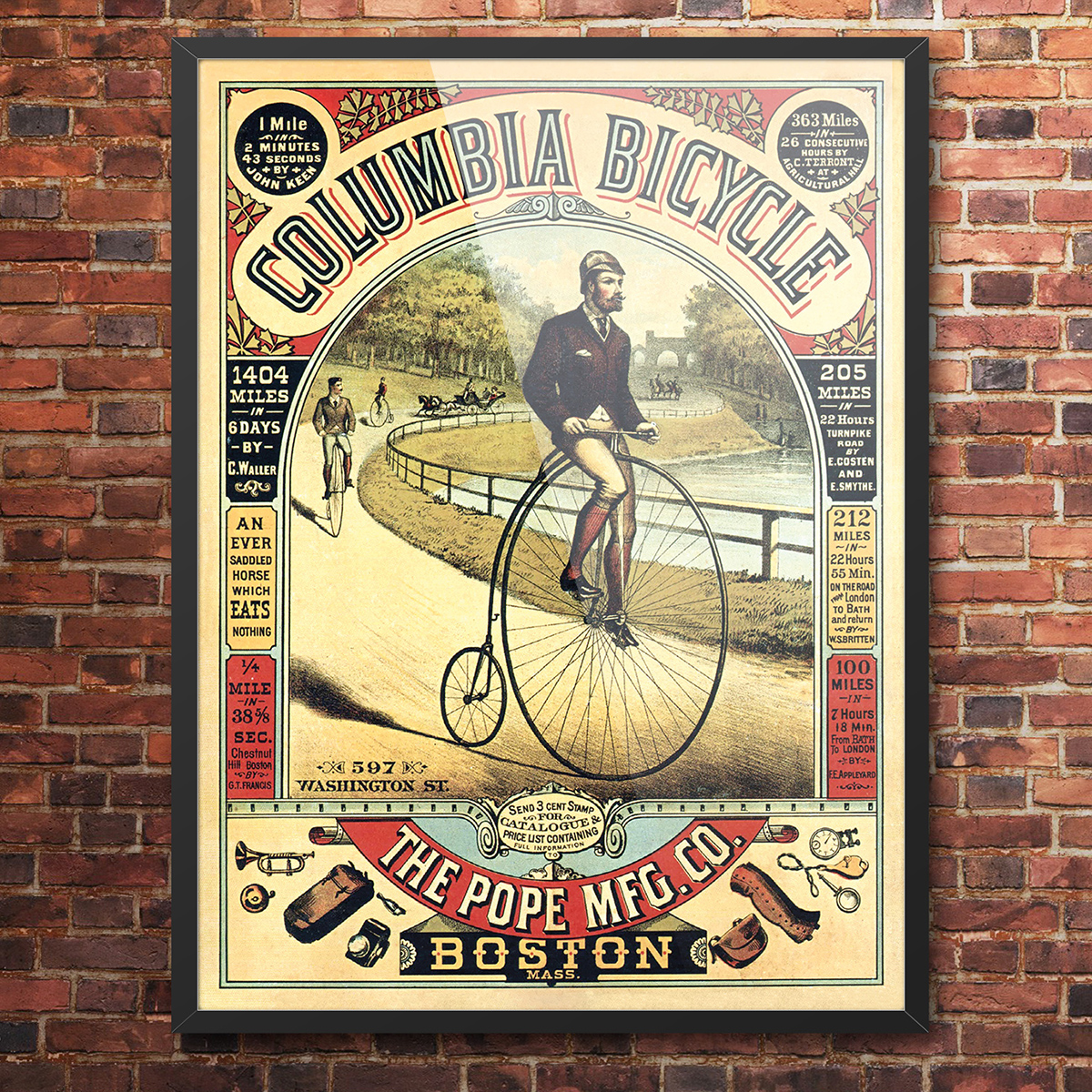 版画 リトグラフ「BICYCLE 」 Poster Columbia Bicycle, 1884 - MUDRA