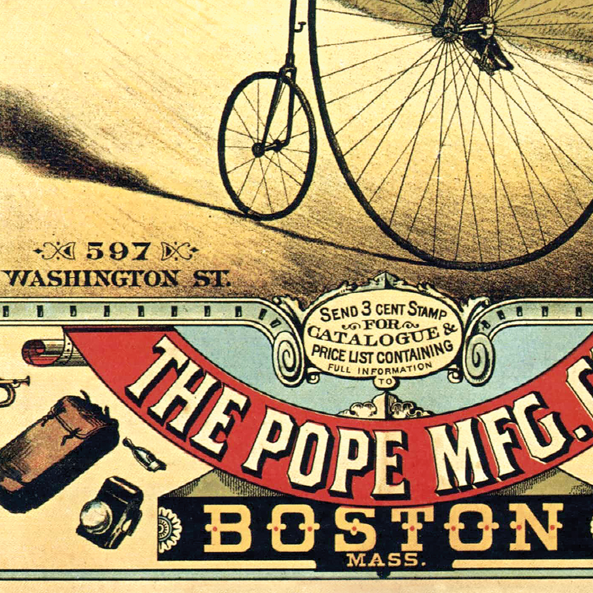 版画 リトグラフ「BICYCLE 」 Poster Columbia Bicycle, 1884 - MUDRA