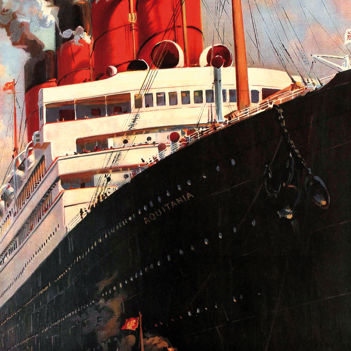 Poster Cunard Europe America, 1914 - Image 3