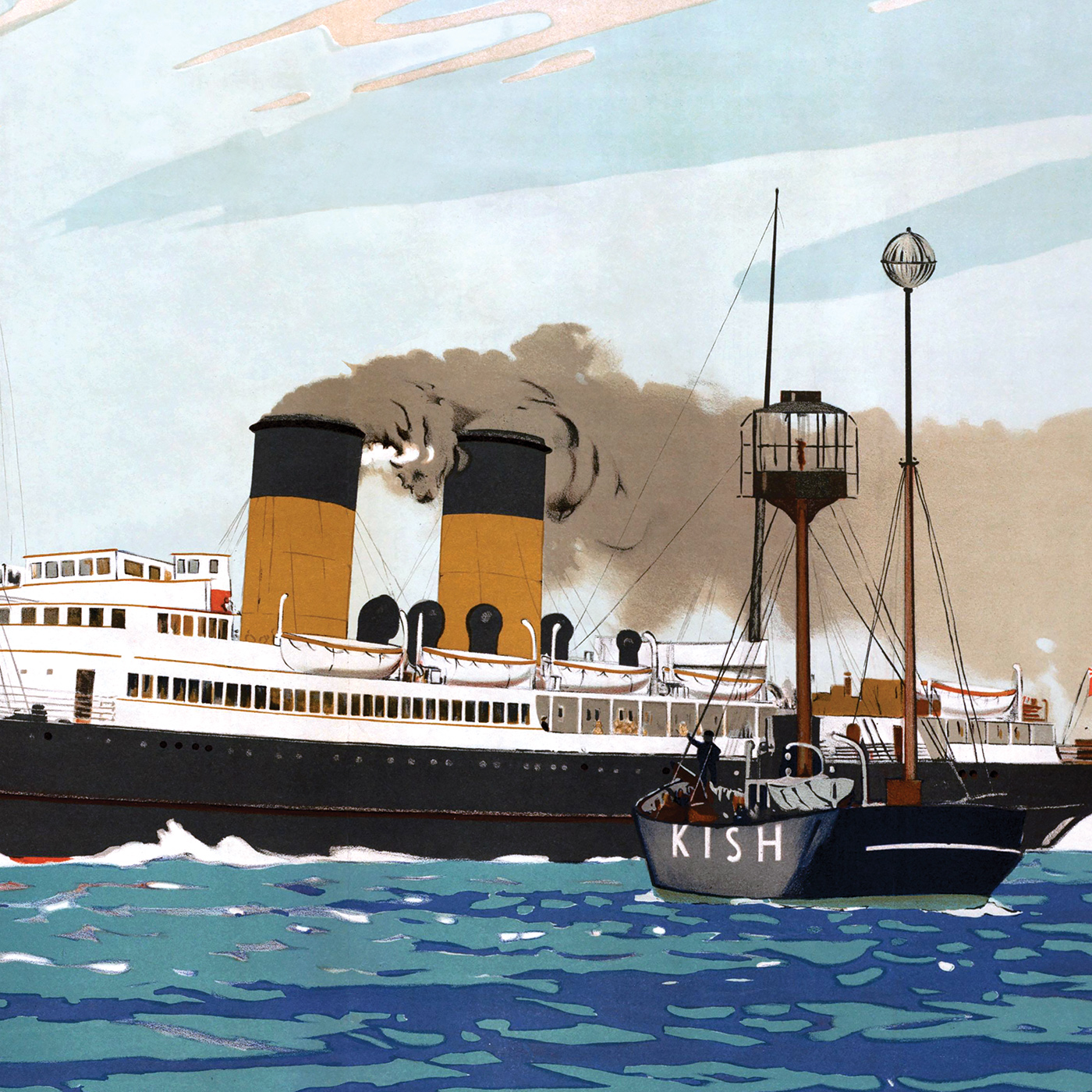 Poster LMS Ireland via Holyhead, 1930s - Image 4