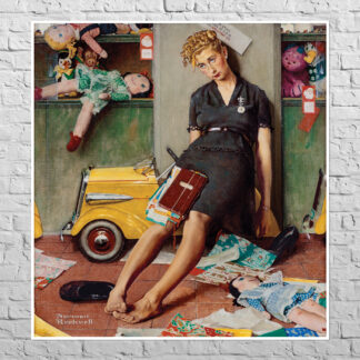 Плакат Tired Salesgirl on Christmas Eve, 1947