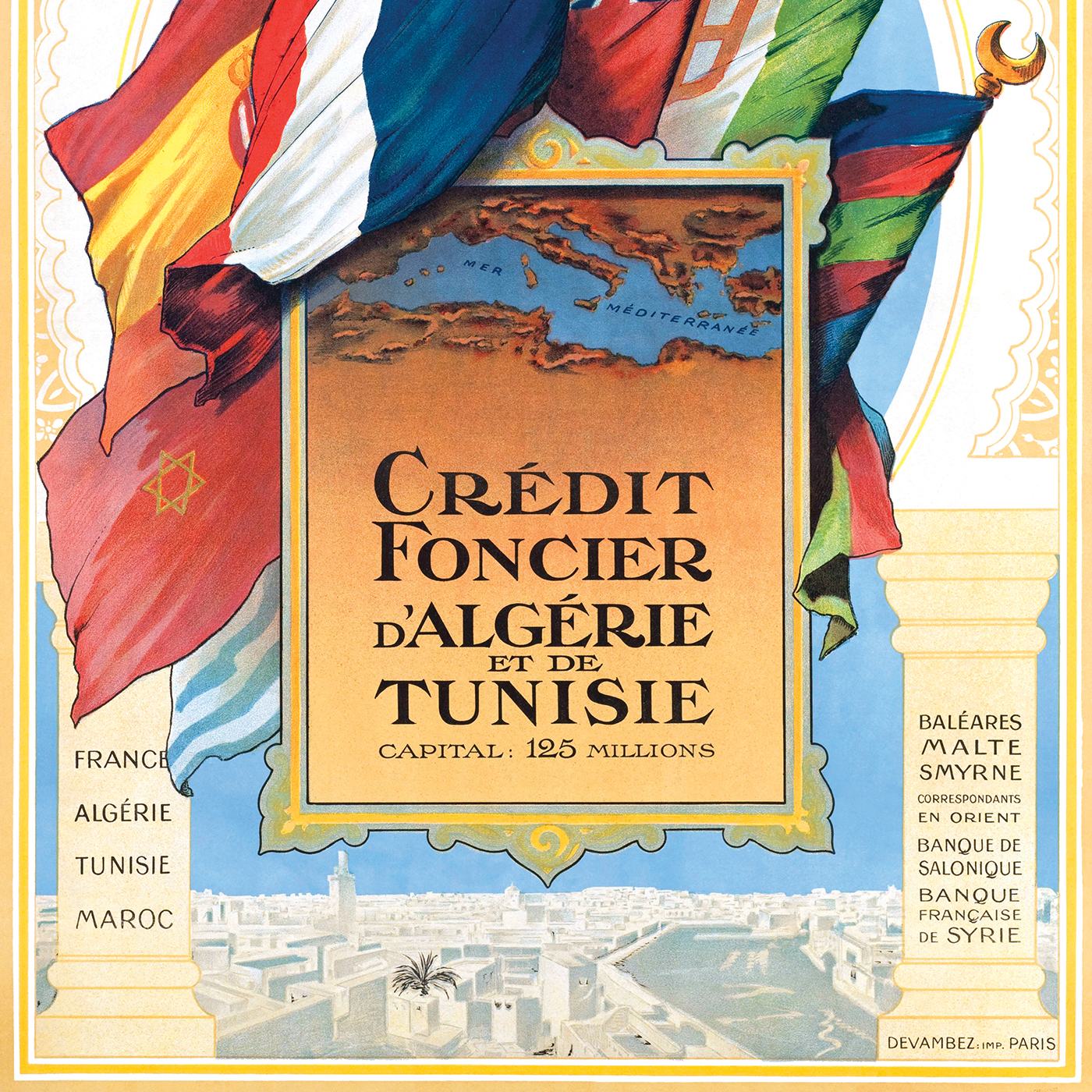 Плакат Земельний Банк Алжиру і Тунісу, 1920 - Зображення 3